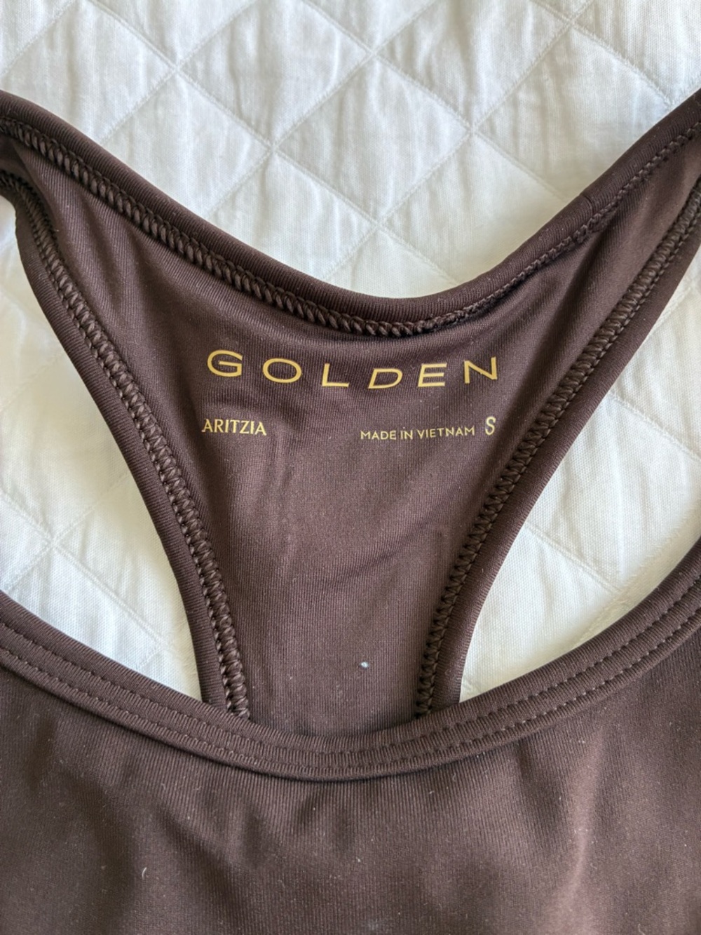 Aritzia Dark Brown Racerback Sports Bra - Picture 2 of 3